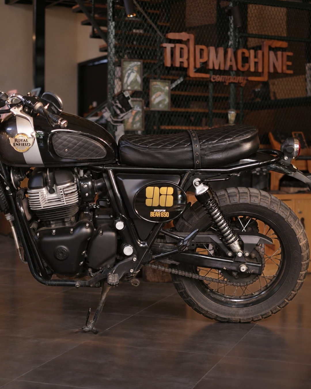 Leather Seat Cover For Royal Enfield Bear 650