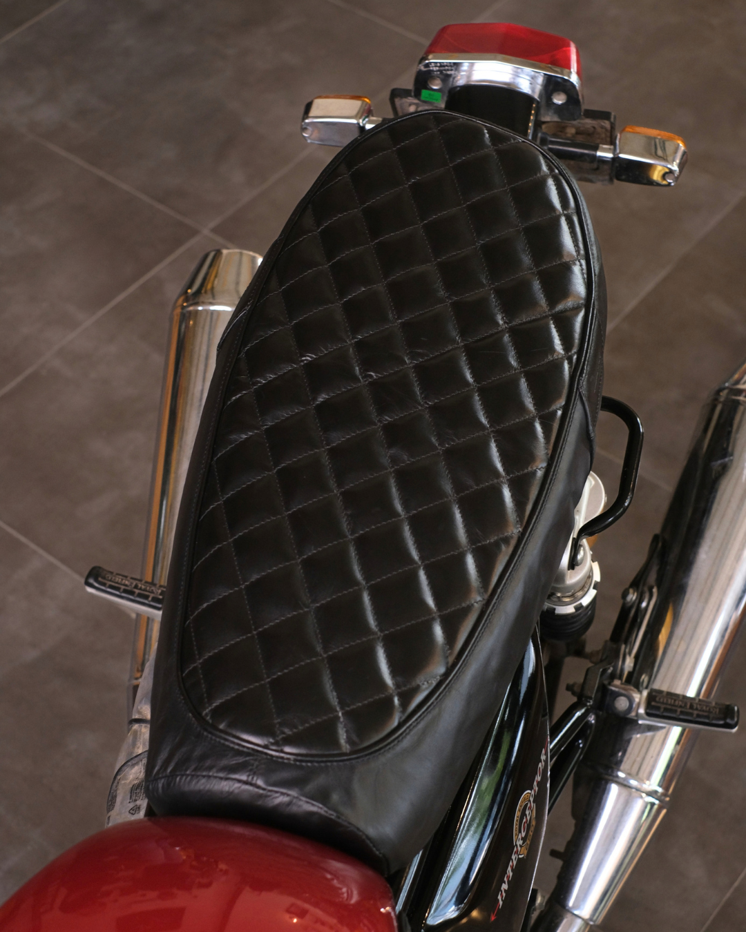 Leather Seat Cover For Royal Enfield Interceptor 650