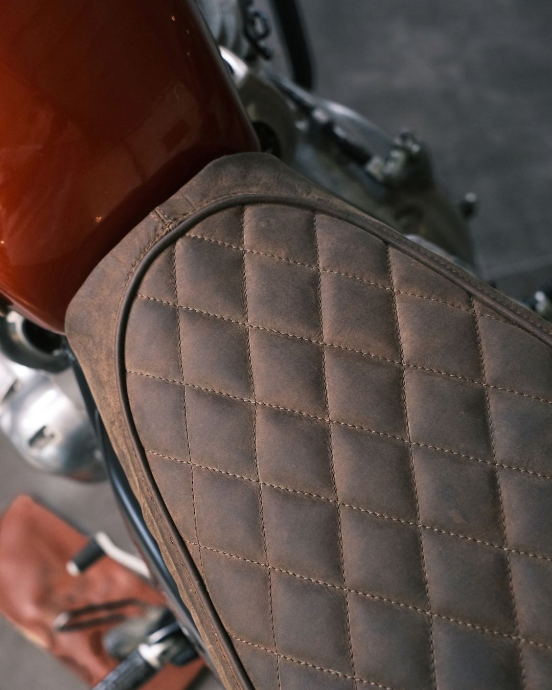 Leather Seat Cover For Royal Enfield Interceptor 650