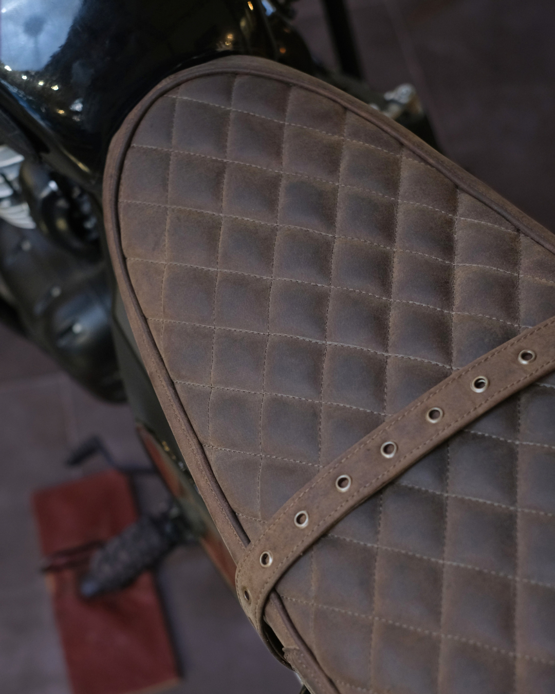 Leather Seat Cover For Royal Enfield Bear 650
