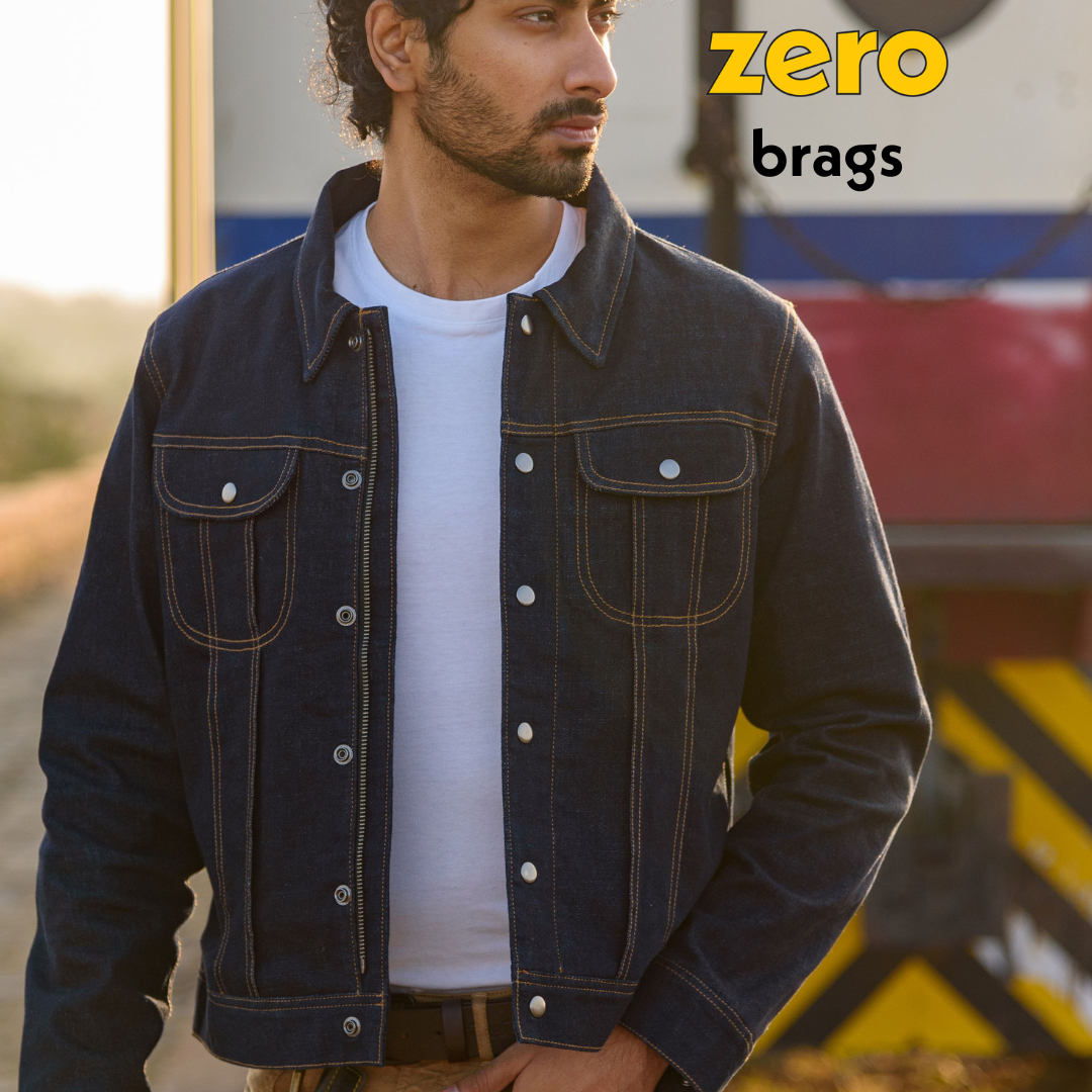 Zero: džínová motorkářská bunda