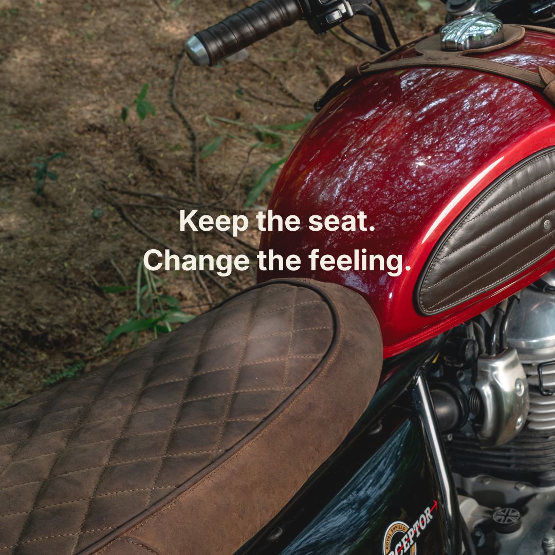 Kožený potah sedla pro Royal Enfield Bear 650